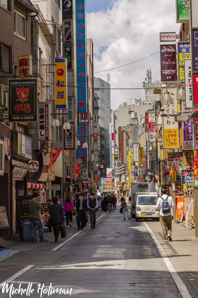 Busy street in Japan